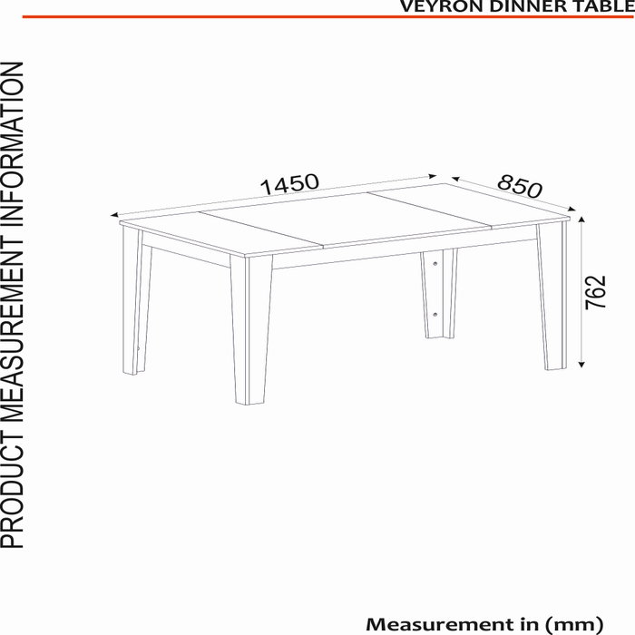 Hanah Home Mesa de Comedor Veyron - Travertino, Sandstone